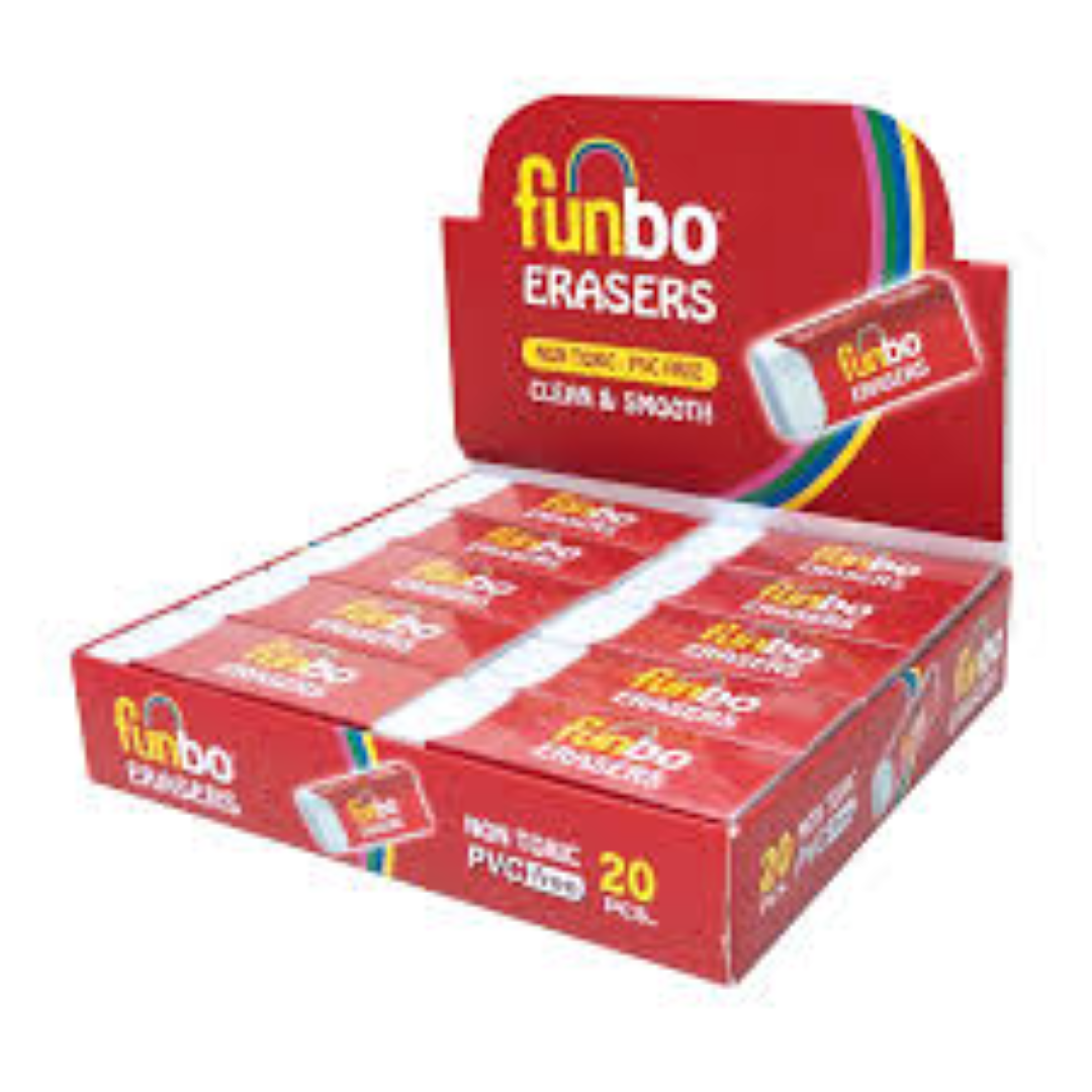 Funbo Eraser Big Bx = 20 Pcs FO-ER-013B